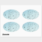 Water met luchtbelletjes ovale sticker (Vel)