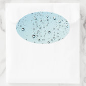 Water met luchtbelletjes ovale sticker (Tas)