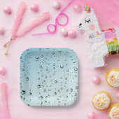 Water met luchtbelletjes papieren bordje (Feest)