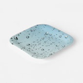 Water met luchtbelletjes papieren bordje (Gebogen)