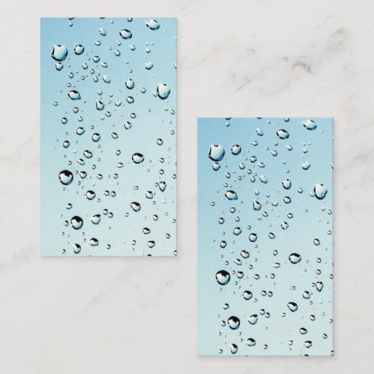 Water met luchtbelletjes visitekaartje (Voorkant / Achterkant)