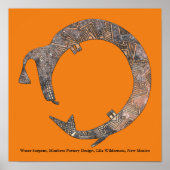 Water, Mimbres Pottery Design Poster (Voorkant)
