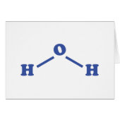 Water Moleculaire Chemische Formule Kaart (Voorkant Horizontaal)