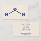 Water Molecular Chemical Formula Visitekaartje (Voorkant / Achterkant)