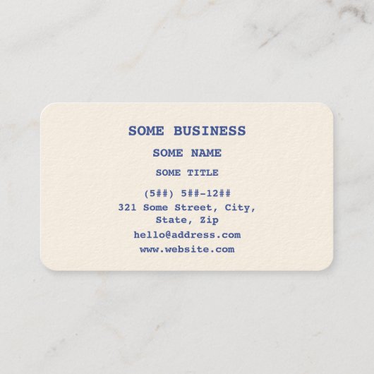 Water Molecular Chemical Formula Visitekaartje (Achterkant)