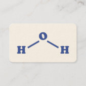 Water Molecular Chemical Formula Visitekaartje (Voorkant)