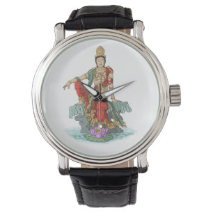 Water Moon Guan Yin Bodhisattva Horloge