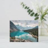 Water Moraine Lake Alberta Canada Briefkaart (Staand voorkant)
