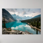 Water Moraine Lake Alberta Canada Poster (Voorkant)