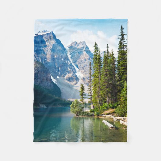 Water | Moraine Lake, Canada Fleece Deken (Voorkant)