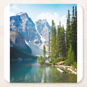 Water Moraine Lake, Canada Kartonnen Onderzetters