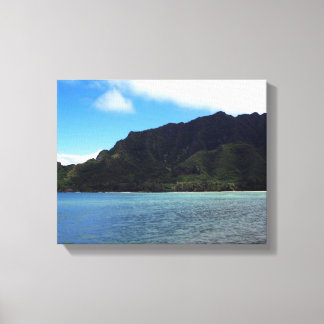 Water naar de berg Foto gemaakt als een Canvas Afdruk