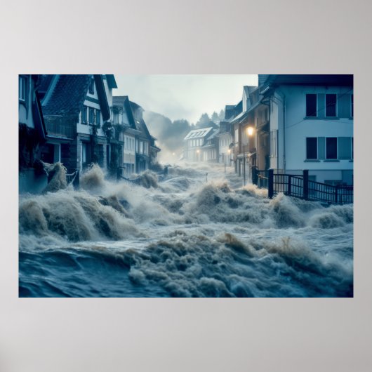 Water Natuur Force Unleash Power Earth Disaster Poster (Voorkant)