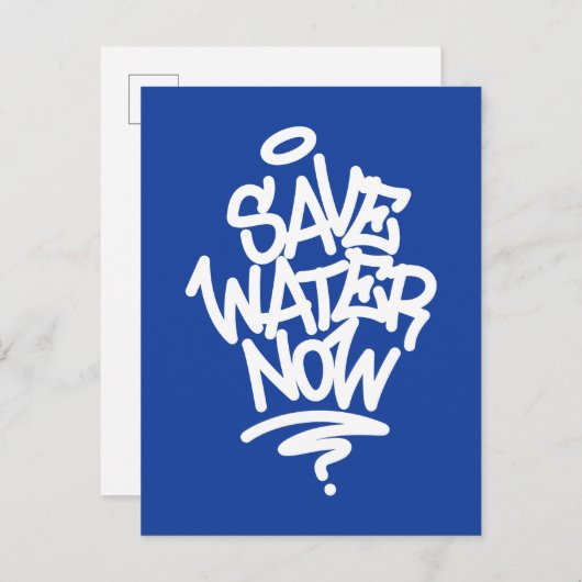 Water nu opslaan briefkaart (Voorkant / Achterkant)