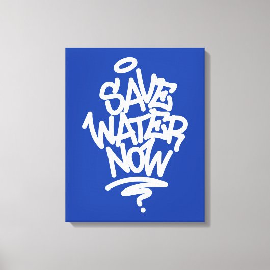 Water nu opslaan canvas afdruk (Voorkant)