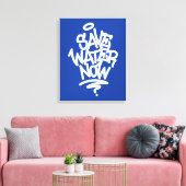 Water nu opslaan canvas afdruk (Insitu (Woonkamer))