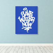 Water nu opslaan canvas afdruk (Insitu (Houten vloer))