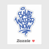 Water nu opslaan sticker (Vel)