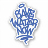 Water nu opslaan sticker (Voorkant)