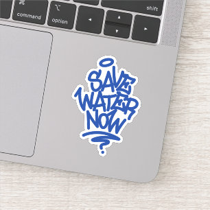 Water nu opslaan sticker