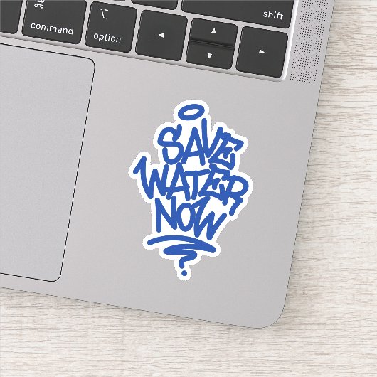 Water nu opslaan sticker (Detail)