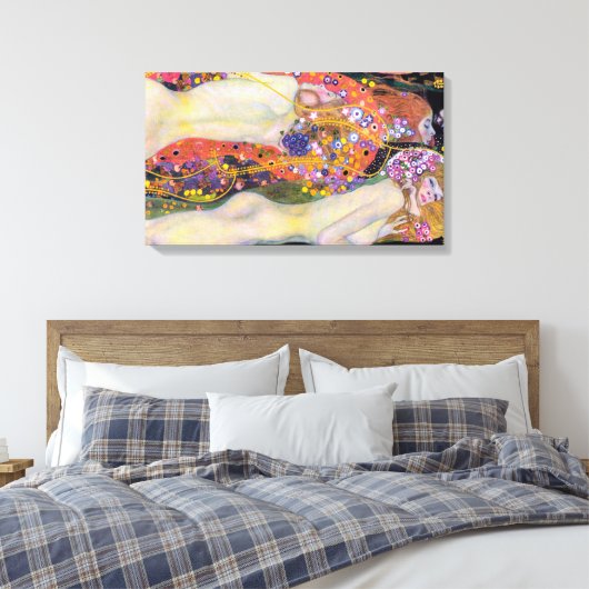 Water Nymferen 2 | Gustav Klimt | Canvas Afdruk (Insitu (Slaapkamer))