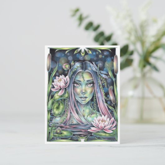 Water Nymph Briefkaart (Staand voorkant)