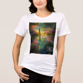 Water Nymph By a Magic Pond Tri-Blend Shirt (Voorkant)