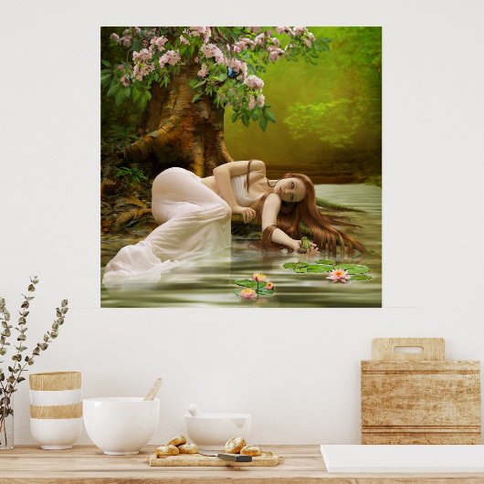 Water Nymph Poster (Keuken)