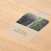 Water Ocean Beach Foto Naam toevoegen Tekst Plaats Acryl Uitnodigingen (Laagn)