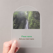 Water Ocean Beach Foto Naam toevoegen Tekst Plaats Acryl Uitnodigingen (Insitu (Draagbaar))