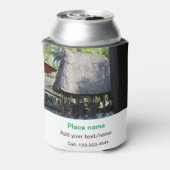 Water Ocean Beach Foto Naam toevoegen Tekst Plaats Blikjeskoeler (Blikje Achterkant)