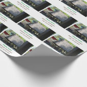 Water Ocean Beach Foto Naam toevoegen Tekst Plaats Cadeaupapier (Hoek)