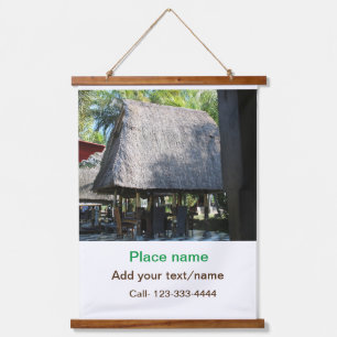 Water Ocean Beach Foto Naam toevoegen Tekst Plaats Hangend Wandkleed