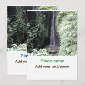 Water Ocean Beach Foto Naam toevoegen Tekst Plaats Kaart (Voorkant / Achterkant)