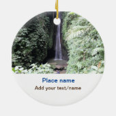 Water Ocean Beach Foto Naam toevoegen Tekst Plaats Keramisch Ornament (Achterkant)