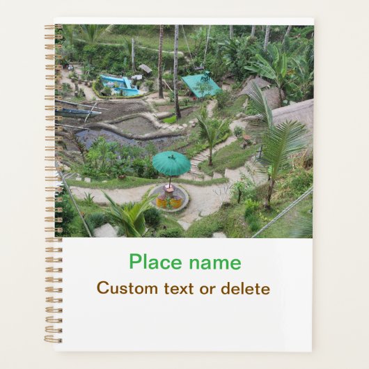 Water Ocean Beach Foto Naam toevoegen Tekst Plaats Planner (Voorkant)