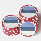Water Ocean Beach Foto Naam toevoegen Tekst Plaats Poker Chips (Opstapeling)