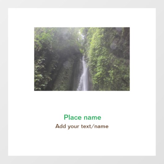 Water Ocean Beach Foto Naam toevoegen Tekst Plaats Raamsticker (Vel)