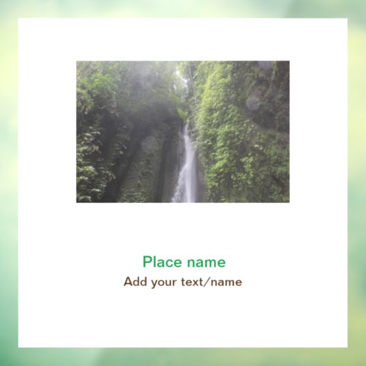 Water Ocean Beach Foto Naam toevoegen Tekst Plaats Raamsticker (Vel 3)