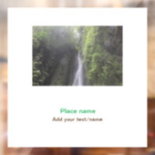 Water Ocean Beach Foto Naam toevoegen Tekst Plaats Raamsticker (Vel 2)