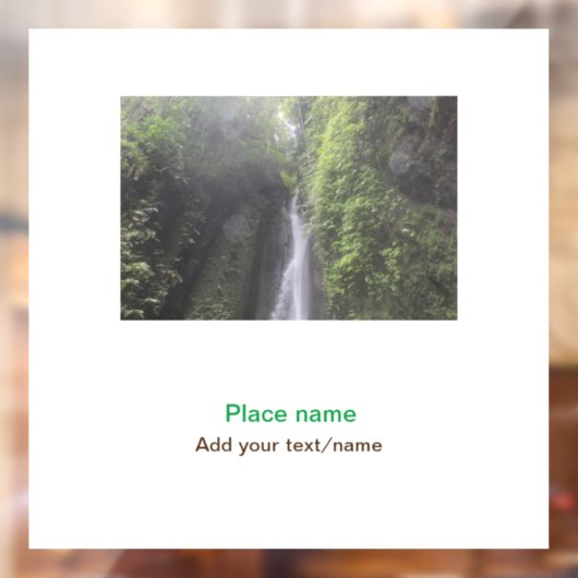 Water Ocean Beach Foto Naam toevoegen Tekst Plaats Raamsticker (Vel 2)