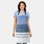 Water Ocean Beach Foto Naam toevoegen Tekst Plaats Schort (Gedragen)