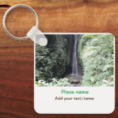 Water Ocean Beach Foto Naam toevoegen Tekst Plaats Sleutelhanger (Voorkant)