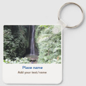 Water Ocean Beach Foto Naam toevoegen Tekst Plaats Sleutelhanger (Achterkant)