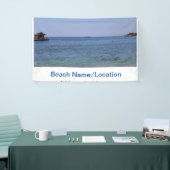 Water Ocean Beach Foto Naam toevoegen Tekst Plaats Spandoek (Beurs)