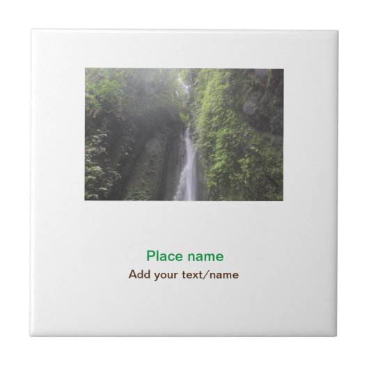 Water Ocean Beach Foto Naam toevoegen Tekst Plaats Tegeltje (Voorkant)