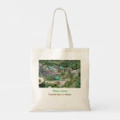 Water Ocean Beach Foto Naam toevoegen Tekst Plaats Tote Bag (Achterkant)