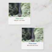 Water Ocean Beach Foto Naam toevoegen Tekst Plaats Vierkante Visitekaartje (Voorkant / Achterkant)