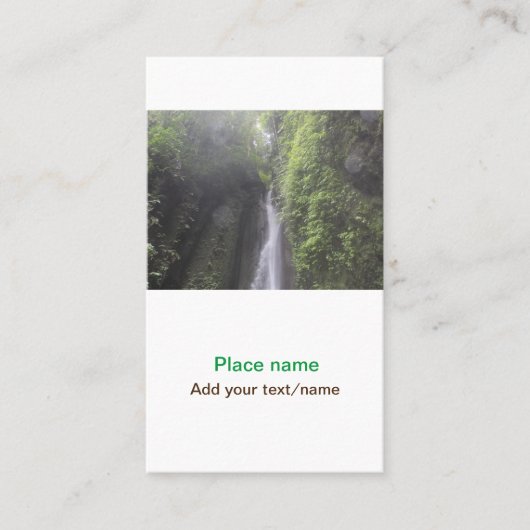 Water Ocean Beach Foto Naam toevoegen Tekst Plaats Visitekaartje (Voorkant)